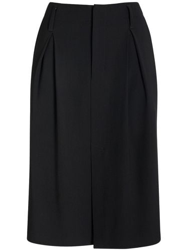 Wool & Viscose Twill Midi Skirt - AMI PARIS - Modalova