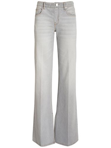 Flared High Rise Cotton Jeans - AMI PARIS - Modalova