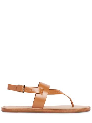 Mm Leather Thong Thong Sandals - MAX MARA - Modalova