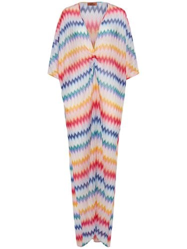 Chevron Draped Lurex Long Dress - MISSONI - Modalova