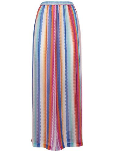 Chevron Print Cotton & Silk Wide Pants - MISSONI - Modalova