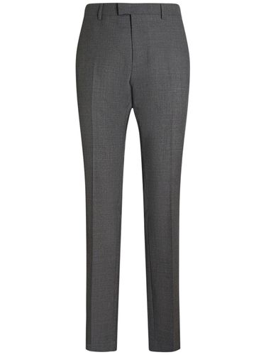 Wool Canvas Cigarette Pants - AMI PARIS - Modalova