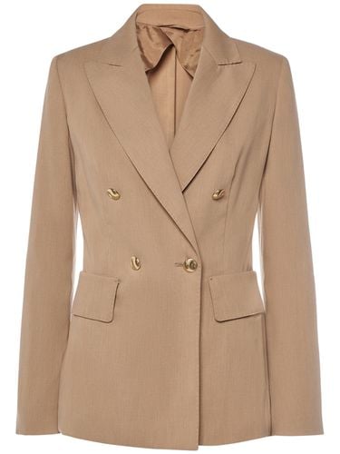 Cotton Crepe Double Breasted Jacket - MAX MARA - Modalova