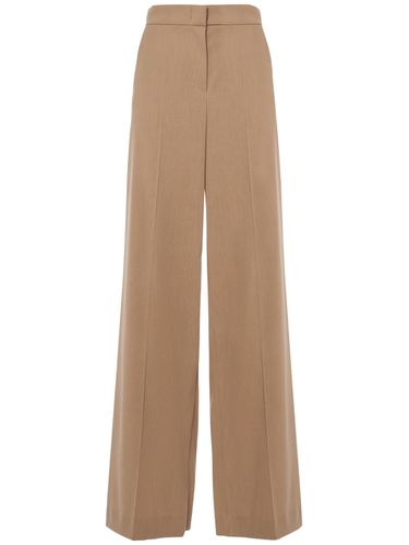 Double Cotton Crepe Wide Pants - MAX MARA - Modalova