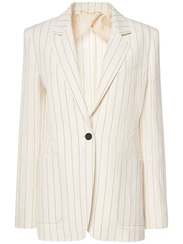 Cotton & Linen Pinstriped Jacket - MAX MARA - Modalova