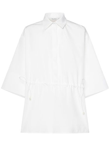 Cotton Poplin Drawstring Shirt - MAX MARA - Modalova