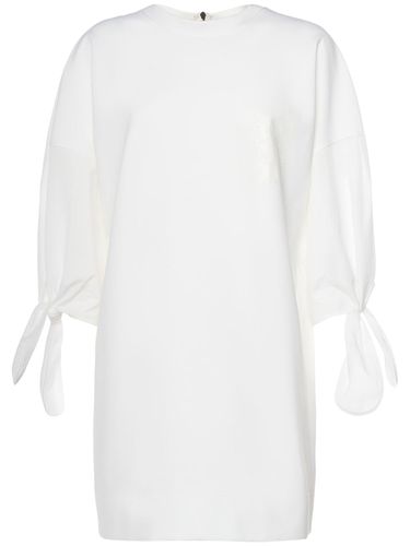 Cotton Poplin Lace-up Mini Dress - MAX MARA - Modalova