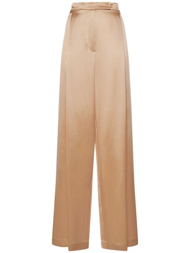 Fiesta Silk Satin Slit Wide Pants - MAX MARA - Modalova