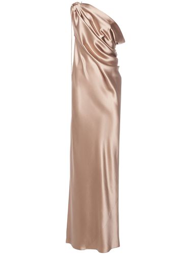 Draped Silk Satin One Shoulder Dress - MAX MARA - Modalova