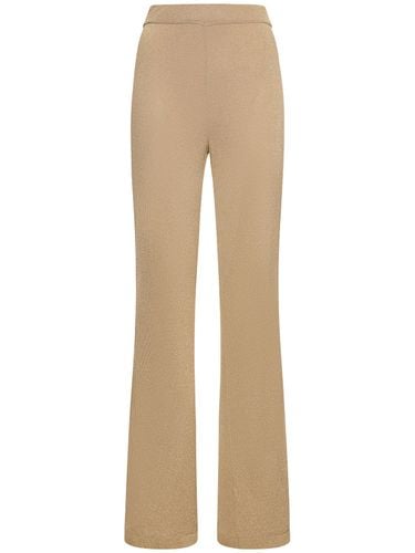 Jersey & Lurex High Rise Pants - ALBERTA FERRETTI - Modalova