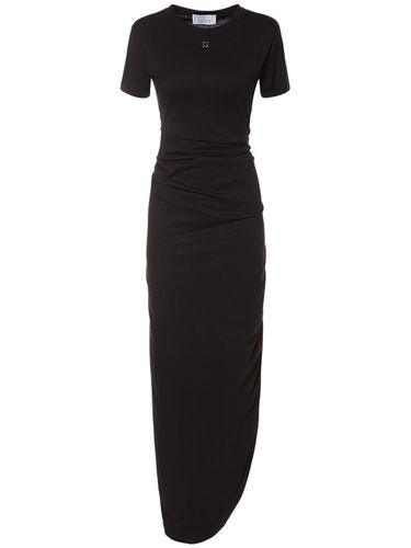 Logo Cotton Jersey Midi Dress - GIUSEPPE DI MORABITO - Modalova