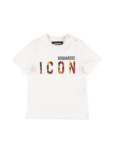 T-shirt Aus Baumwolljersey Mit Logodruck - DSQUARED2 - Modalova