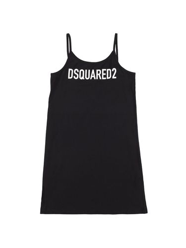 Vestido De Algodón Jersey Sin Mangas Con Logo - DSQUARED2 - Modalova