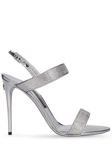 Mm Keira Crystal & Leather Sandals - DOLCE & GABBANA - Modalova