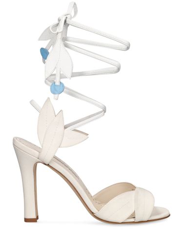 Mm Ossie Crepe De Chine Sandals - MANOLO BLAHNIK - Modalova