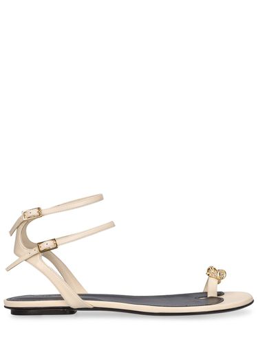 Mm Swing Leather Flat Sandals - LANVIN - Modalova