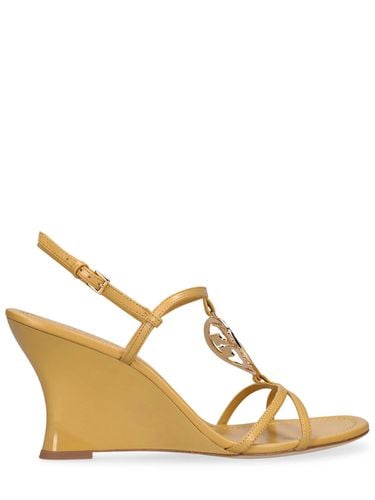 Mm Capri Miller Leather Wedge Sandals - TORY BURCH - Modalova