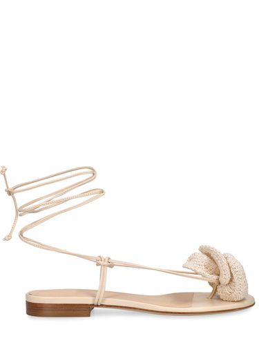 Mm Flower Leather Flat Sandals - MAGDA BUTRYM - Modalova