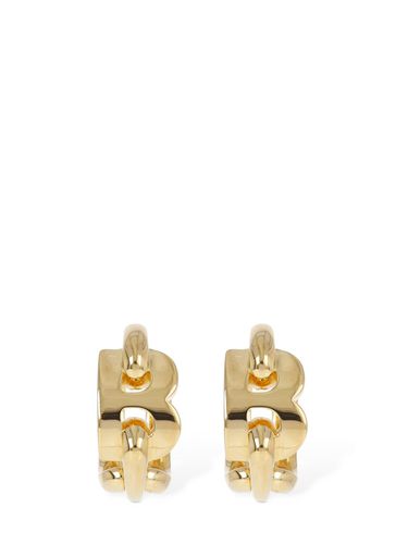 B Chain Brass Hoop Earrings - BALENCIAGA - Modalova