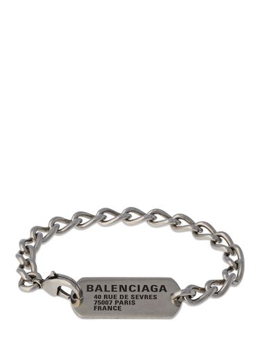 Logo Tag Brass Chain Bracelet - BALENCIAGA - Modalova