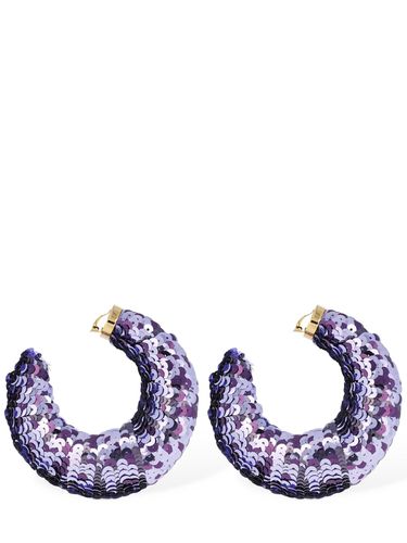 Croissant Sequined Big Hoop Earrings - TOM FORD - Modalova