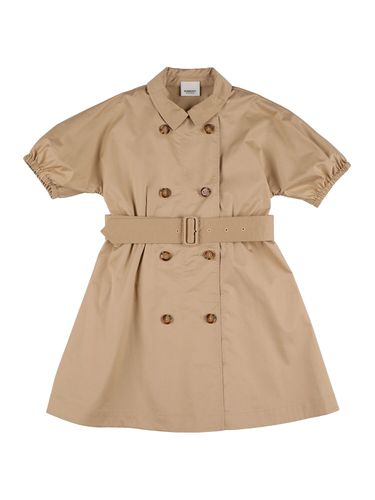 Vestido Trench De Algodón Con Cinturón - BURBERRY - Modalova