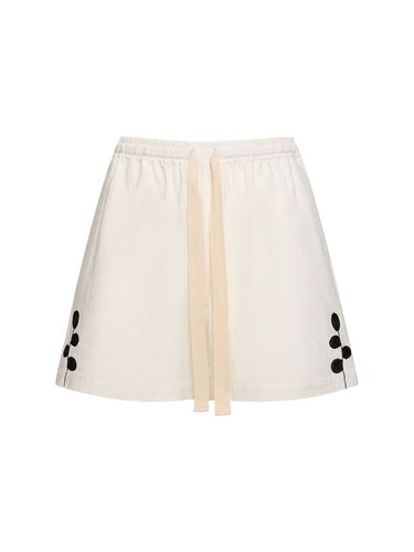 Embroidered Ramie & Cotton Shorts - COMMAS - Modalova