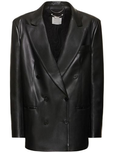 Faux Leather Double Breast Over Jacket - STELLA MCCARTNEY - Modalova