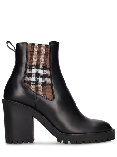 Mm Hohe Stiefel Aus Leder „new Allostock“ - BURBERRY - Modalova