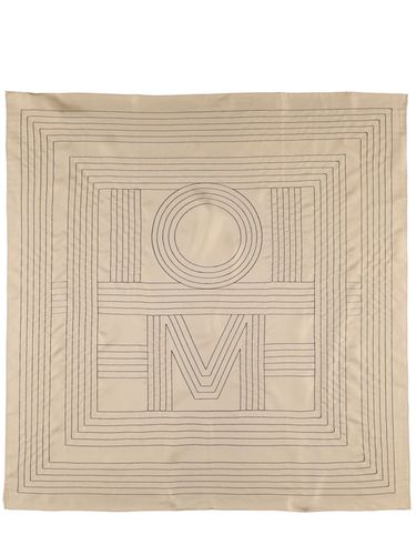 Embroidered Monogram Silk Scarf - TOTEME - Modalova