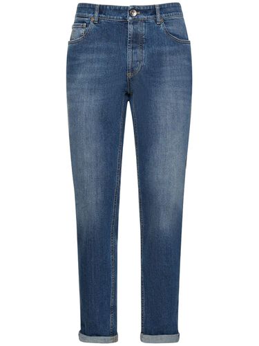 Stonewashed Cotton Denim Jeans - BRUNELLO CUCINELLI - Modalova