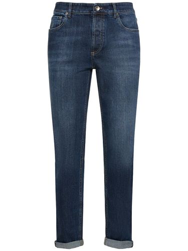 Stonewashed Cotton Denim Jeans - BRUNELLO CUCINELLI - Modalova