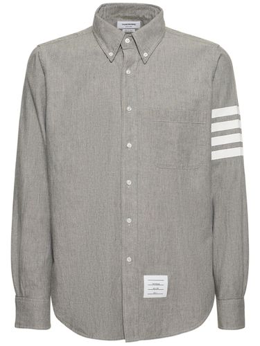 Straight Fit Chambray Shirt - THOM BROWNE - Modalova