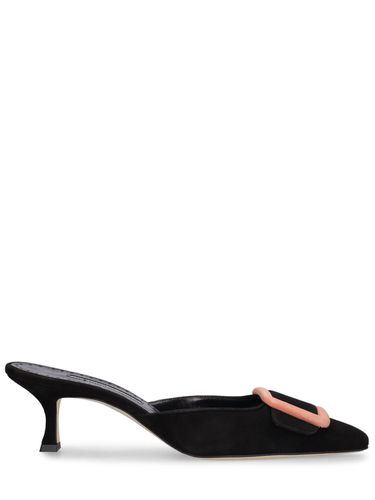 Mm Maysalebi Suede Mules - MANOLO BLAHNIK - Modalova