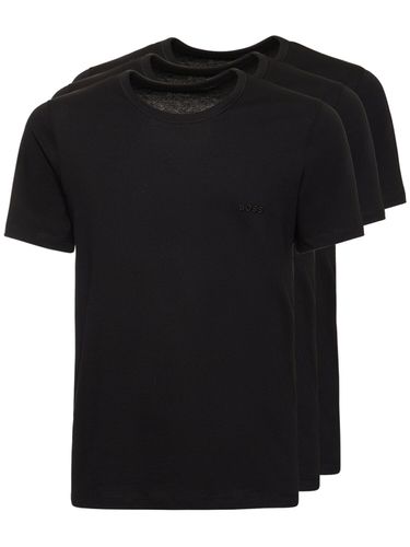 Pack Of 3 Cotton Crewneck T-shirts - BOSS - Modalova