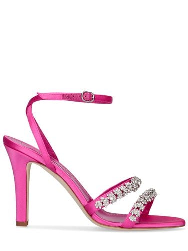 Mm Vedada Satin & Crystal Sandals - MANOLO BLAHNIK - Modalova