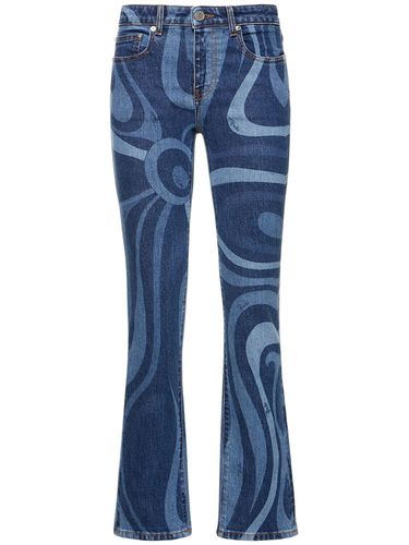 Marmo Printed Denim Straight Jeans - PUCCI - Modalova