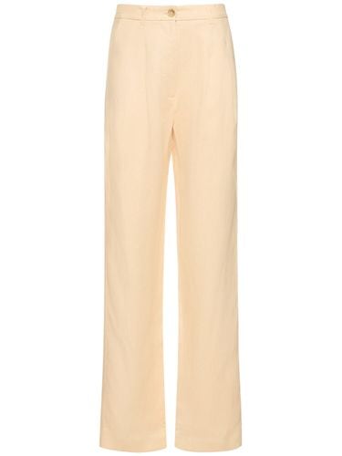 Jay Linen Straight Pants - ANINE BING - Modalova