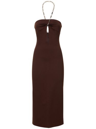 Chain Halter Neck Jersey Midi Dress - THE ATTICO - Modalova