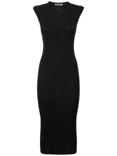 Superfine Ribbed Viscose Midi Dress - JIL SANDER - Modalova