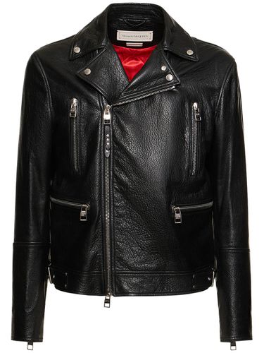 Classic Leather Biker Jacket - ALEXANDER MCQUEEN - Modalova