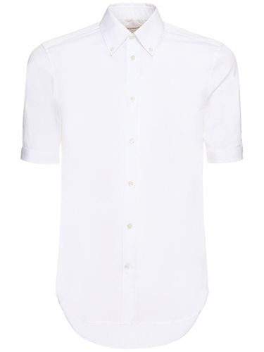 Cotton Blend Short Sleeve Shirt - ALEXANDER MCQUEEN - Modalova