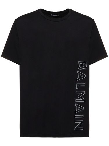 Camiseta De Algodón Con Logo - BALMAIN - Modalova