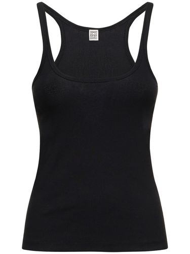 Scoop Neck Ribbed Tank Top - TOTEME - Modalova