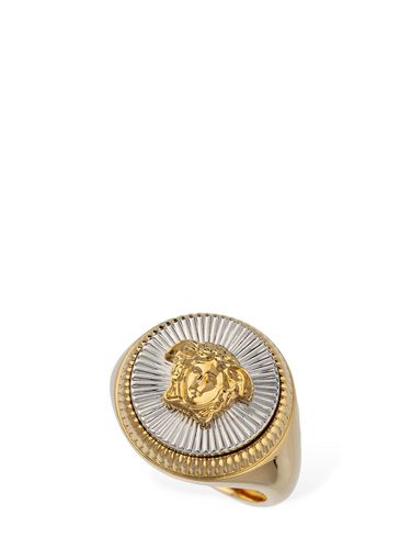 Anello Spesso Medusa Bicolor - VERSACE - Modalova