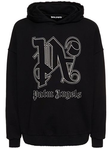 Logo Cotton Hoodie - PALM ANGELS - Modalova