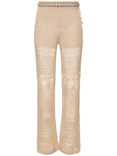 Crochet High Waisted Straight Pants - RABANNE - Modalova