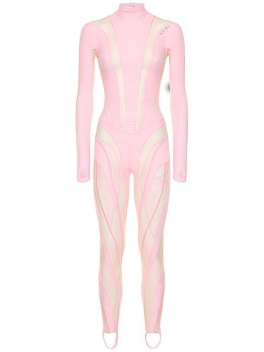 Lvr Exclusive Jersey & Tulle Jumpsuit - MUGLER - Modalova