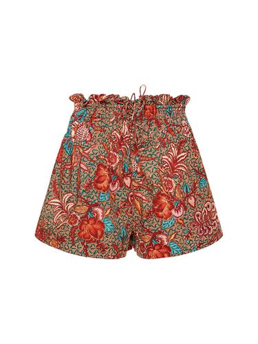 Shorts De Algodón Con Estampado - ULLA JOHNSON - Modalova