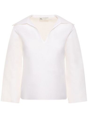 Cotton Silk Gazar Tunic Shirt - TORY BURCH - Modalova